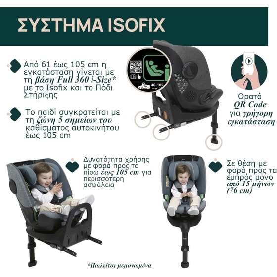 Chicco Βρεφικό/ Παιδικό Κάθισμα Αυτοκινήτου Bi-Seat i-Size Air χωρίς Βάση για Παιδί 61-150 cm Μαύρο image 3