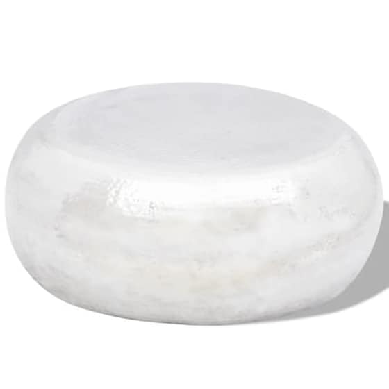 Τραπεζάκι Σαλονιού VidaXL Hammered από Αλουμίνιο 75x28cm - Ασημί image 0