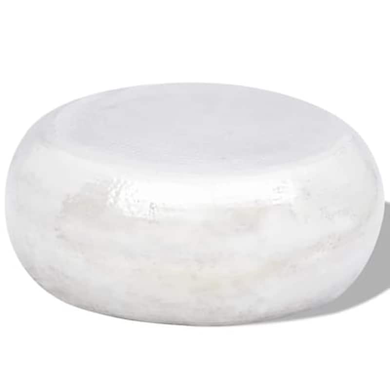 Τραπεζάκι Σαλονιού VidaXL Hammered από Αλουμίνιο 75x28cm - Ασημί VIDAXL