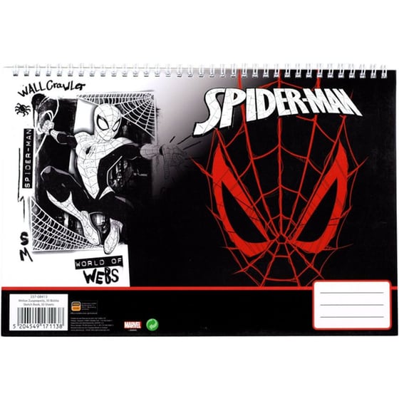 Μπλοκ Ζωγραφικής Gim Α4 30Φ Spiderman World Of Web image 0
