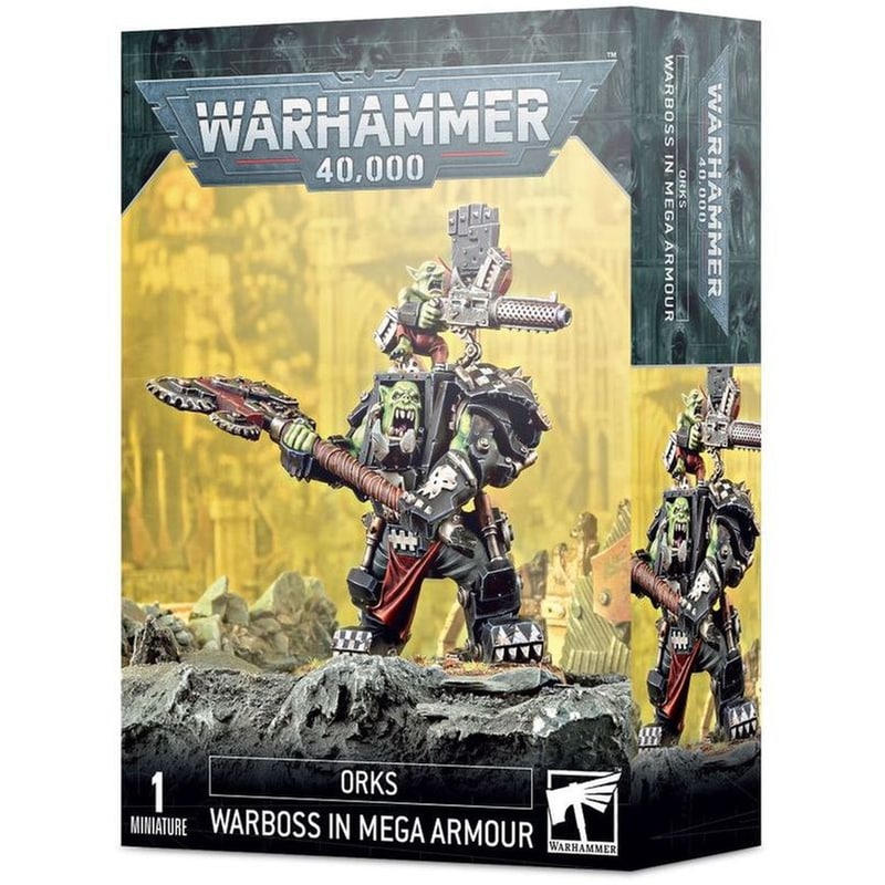 GAMES WORKSHOP Orks: Ork Warboss In Mega Armour Warhammer 40k GAMES WORKSHOP