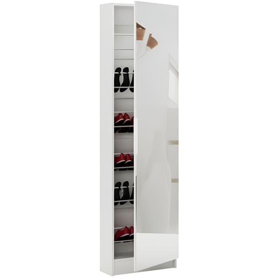 Παπουτσοθήκη Zatero από Μοριοσανίδα 50x20x180.5 cm  - Λευκό image 0