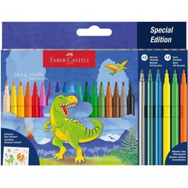 Μαρκαδόροι Ζωγραφικής Faber Castell Δεινόσαυρος Metallic (24 Τεμάχια)