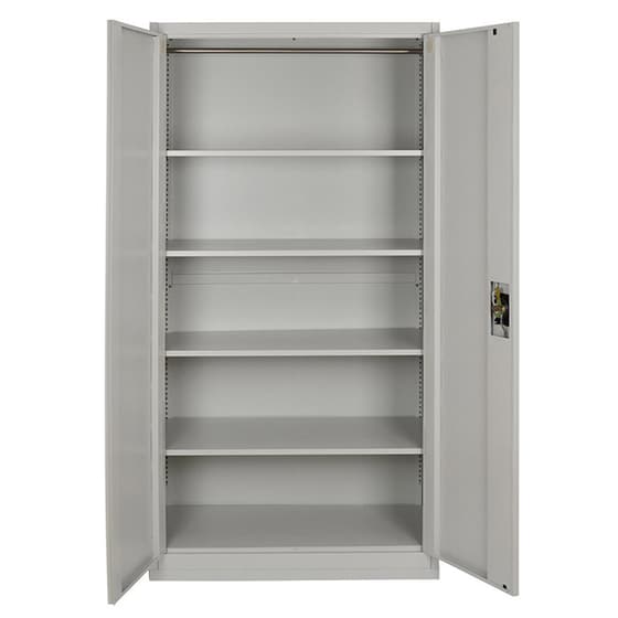 Ντουλάπα Steelen Δίφυλλη Μεταλλική 70x40x171 cm - Γκρι image 1