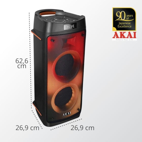 Party Speaker Akai Party Box 810 50W Karaoke - Μαύρο image 9