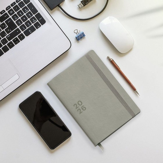 Ημερολόγιο Εβδομαδιαίο Miquelrius 2026 Back 2 Basics Sewn Γκρι image 5