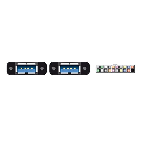 Καλώδιο DeLock USB 19 pin Female  σε 2x USB-A Female - 0.8m image 1