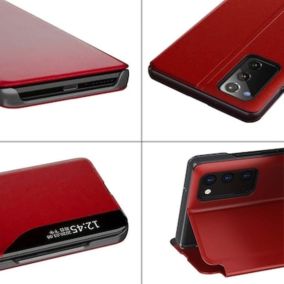 Θήκη Apple iPhone 12/iPhone 12 Pro - Ancus Smart Flip View Book Case - Red image 2