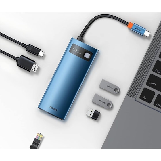 Docking Station Baseus WKWG000003 6-Port USB 3.0 συμβατό με USB-C image 6