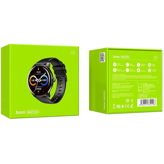 Smartwatch Hoco Y4 - Μαύρο image 3