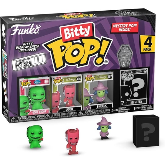 Funko Bitty Pop! Disney - Oogie Boogie, Lock, Shock and Mystery Chase 4-Pack image 0