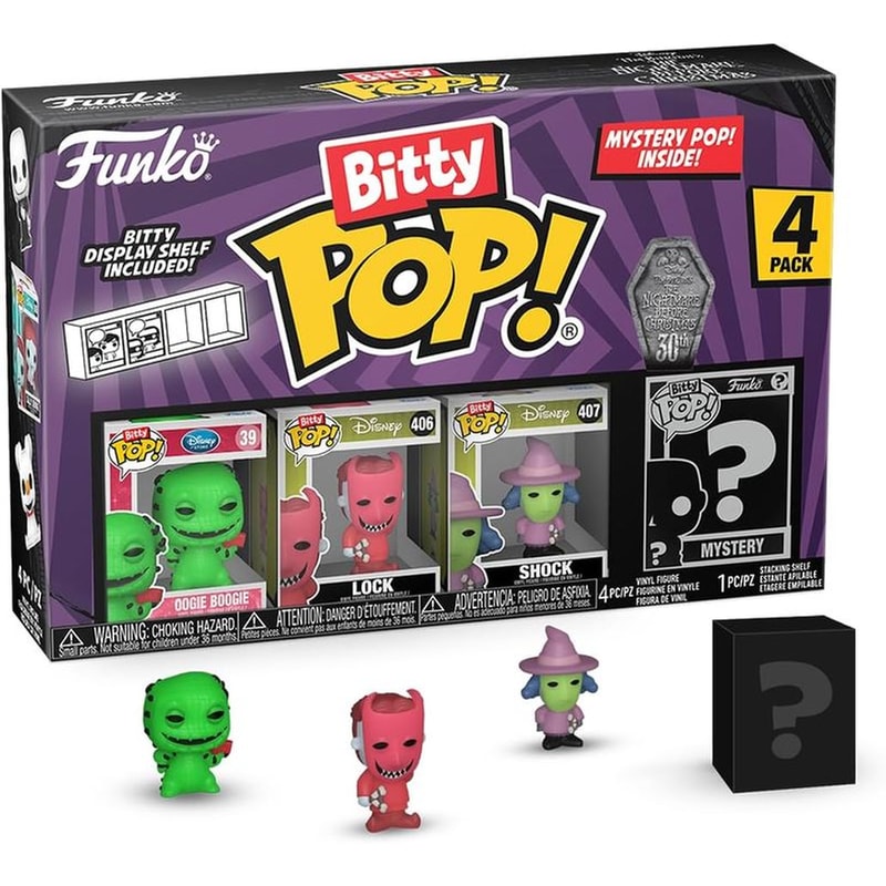 FUNKO Funko Bitty Pop! Disney - Oogie Boogie, Lock, Shock and Mystery Chase 4-Pack