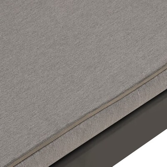 Παγκος Κήπου VidaXL με Μαξιλάρι Πλαστικός 130x65x70 cm - Γκρι image 5