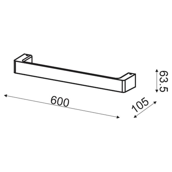 Απλίκα Τοίχου Led Aca Foga Zd810412ledbk από Αλουμίνιο 60x10.5x6.35 cm - Μαύρη image 1