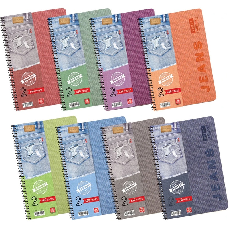 ΤΥΠΟΤΡΑΣΤ Τετράδιο Σπιράλ TYPOTRUST Α4 5 Θεμάτων Special Jeans 60 Φύλλων (1 Τεμάχιο)