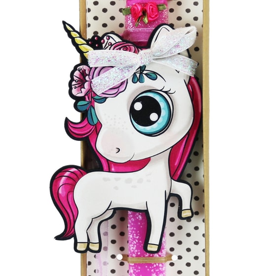 Λαμπάδα SYNCHRONIA Μονόκερος Λουλούδια image 1