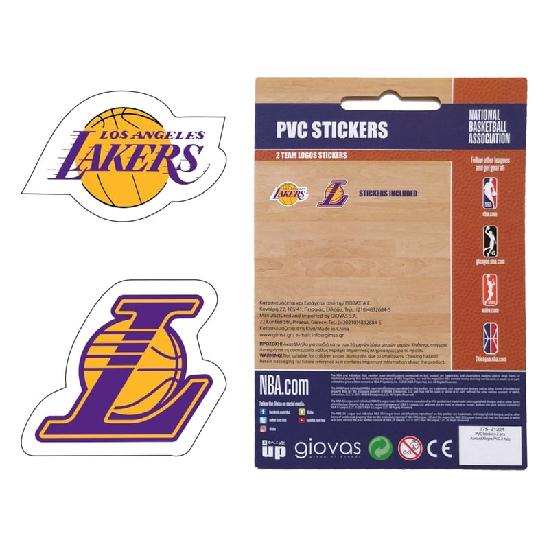 Αυτοκόλλητα NBA PVC Logos - LA Lakers