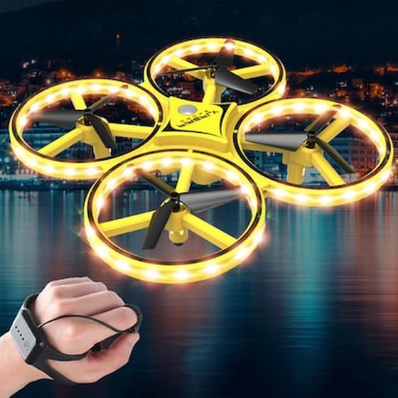 Ελικόπτερο Quadcopter Drone Με Χειρισμό Χεριού Και Φωτάκια Led - Oem image 1