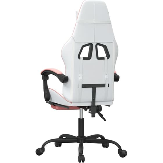 Καρέκλα Gaming VIDAXL 3143863 με Υποπόδιο από Τεχνητό Δέρμα - Λευκό image 3