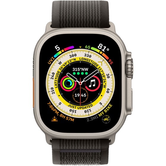 Apple Watch Ultra Titanium 49mm GPS + Cellular - Black/Gray Trail Loop M/L image 1