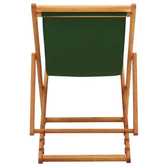 Vidaxl Σεζλόνγκ Πτυσσόμενη Πράσινη Από Ξύλο Ευκαλύπτου / Ύφασμα image 5