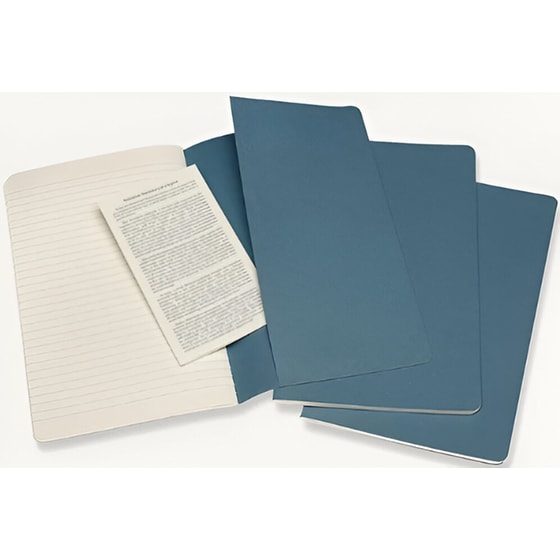Σημειωματάριο Moleskine Cahier Plain Large Μπλε (3 Τεμάχια) image 1