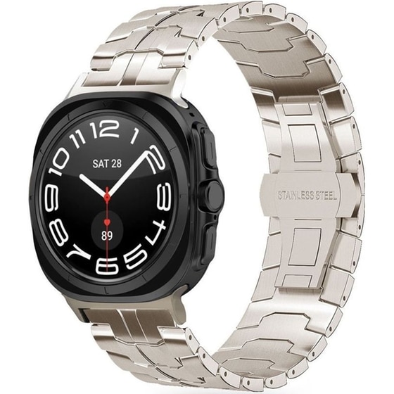 Λουράκι Tech-Protect Stainless Line Από Ανοξείδωτο Ατσάλι για Samsung Galaxy Watch Ultra 47mm - Titanium image 0
