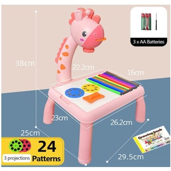 Projector Painting Toys 3 In 1 Puzzle Projection Painted Cartoon Children Early Learning Desk Gift image 1