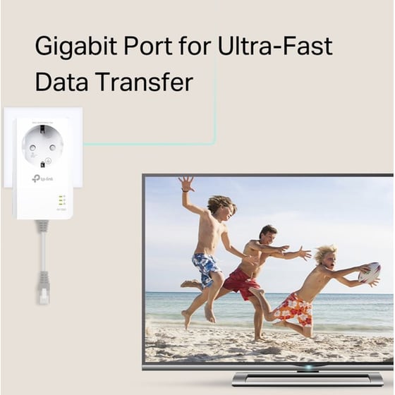TP-LINK TL-PA7017P AV1000 Powerline Διπλό Kit Ενσύρματη Σύνδεση Passthrough έως 1000Mbps με 1 Θύρα Ethernet image 2
