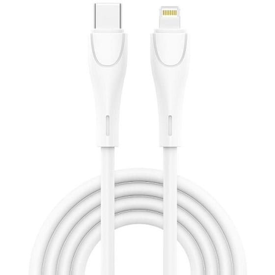 Καλώδιο δεδομένων Inos INOSNS-68605 Lightning σε  USB-C 20 W - Λευκό image 0
