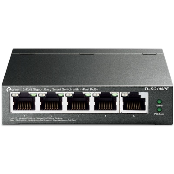 TP-Link TL-SG105PE Network Switch Managed L2 Gigabit Ethernet (1000 Mbps) 5-Port PoE Support image 0