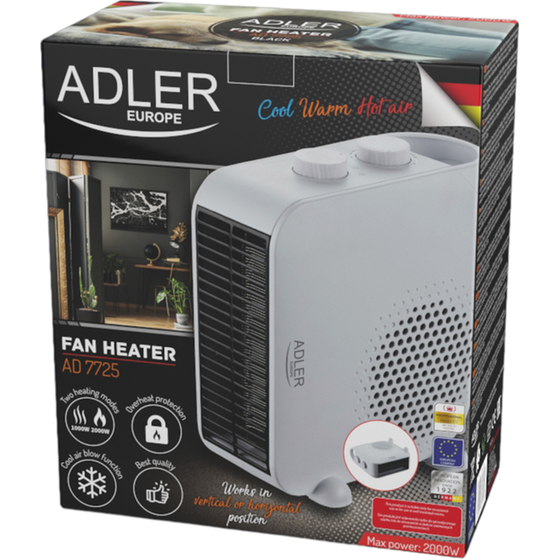 Αερόθερμο Δαπέδου ADLER AD 7725w 2000W image 7