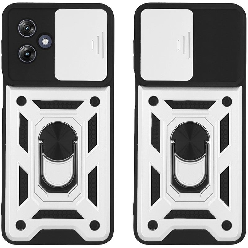 SONIQUE Θήκη Motorola Moto G54 - Sonique Ring Armor Campro - Ασημί