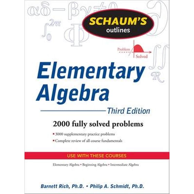 Schaums Outline of Elementary Algebra, 3ed