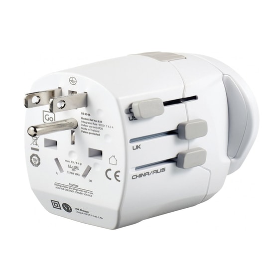 Αντάπτορας Go Travel Worldwide + USB - Αξεσουάρ ταξιδίου image 1