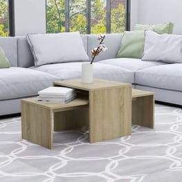 Vidaxl Σετ Τραπεζάκια Σαλονιού Sonoma Δρυς 100x48x40 Εκ. Μοριοσανίδα