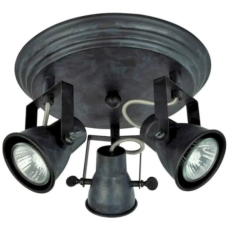 Σποτ Δίφωτο Viokef Round Vintage 4139200 Μεταλλικό - Μαύρο VIOKEF