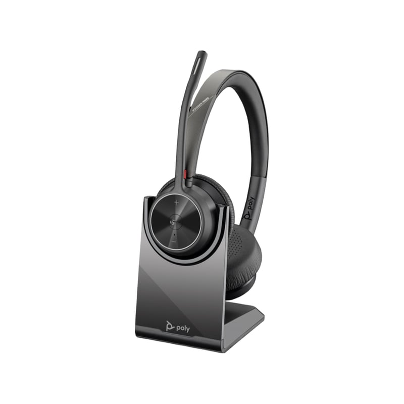 POLY Ασύρματα Ακουστικά Κεφαλής Poly Voyager 4320-M 77Z32AA - Μαύρα