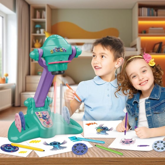Παιχνιδολαμπάδα Προτζέκτορας Ζωγραφικής Stitch image 3