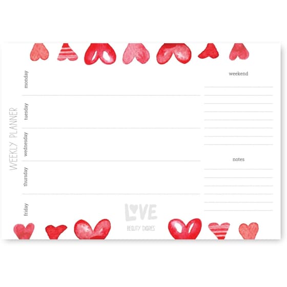 Planner Beauty Diaries Εβδομαδιαίο Love Extra Large image 0