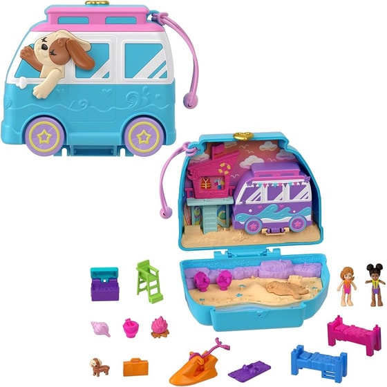 Polly Pocket Polly Mini Ο Κόσμος Της Polly Σετάκια - Seaside Puppy Ride image 0