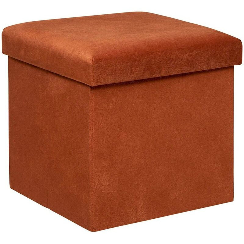 Σκαμπό Σαλονιού Spitishop A-s Liloy Ambre 197332c 38x38x38cm - Τερακότα