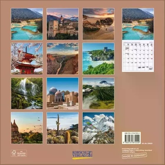 Ημερολόγιο Τοίχου 2025 Wunder der Welt image 13