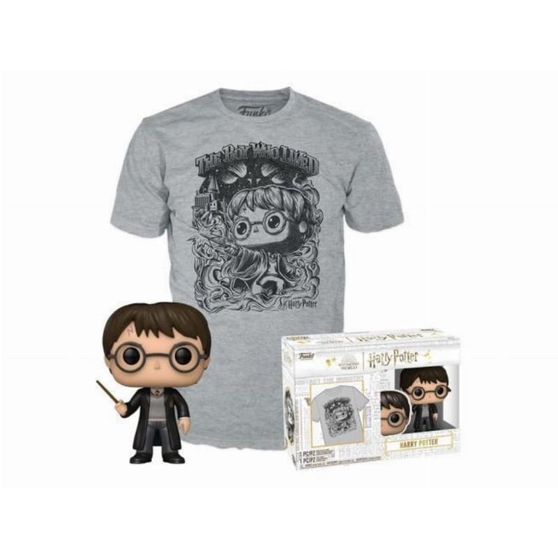 FUNKO Funko Pop! Box - Harry Potter - Harry Potter (flocked) Pop! Tee (s)