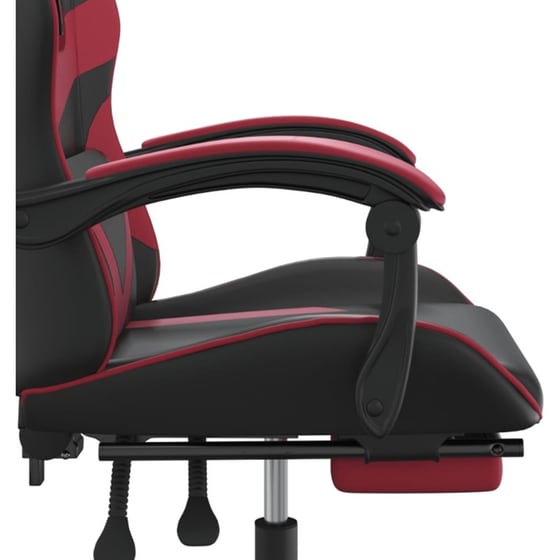 Καρέκλα Gaming VIDAXL 3143861 με Υποπόδιο από Τεχνητό Δέρμα - Μαύρο image 5