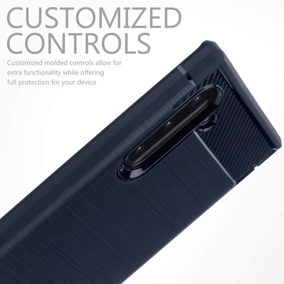 Θήκη Samsung Galaxy Note 10 - Terrapin Carbon Fibre - Blue image 2