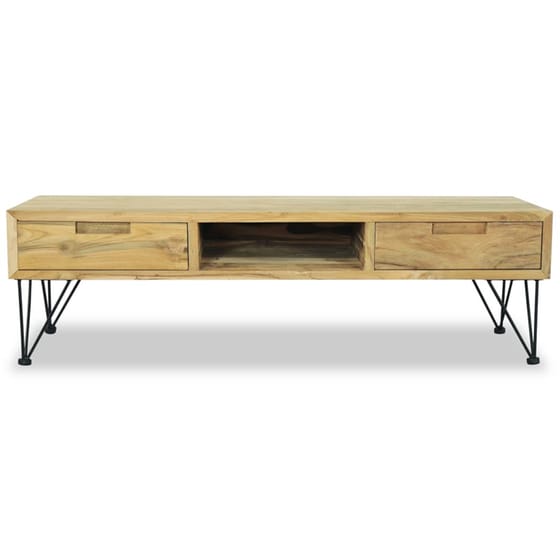 Έπιπλο Τηλεόρασης VidaXL Ξύλινο/Μεταλλικό 120x35x35cm - Μπεζ image 5