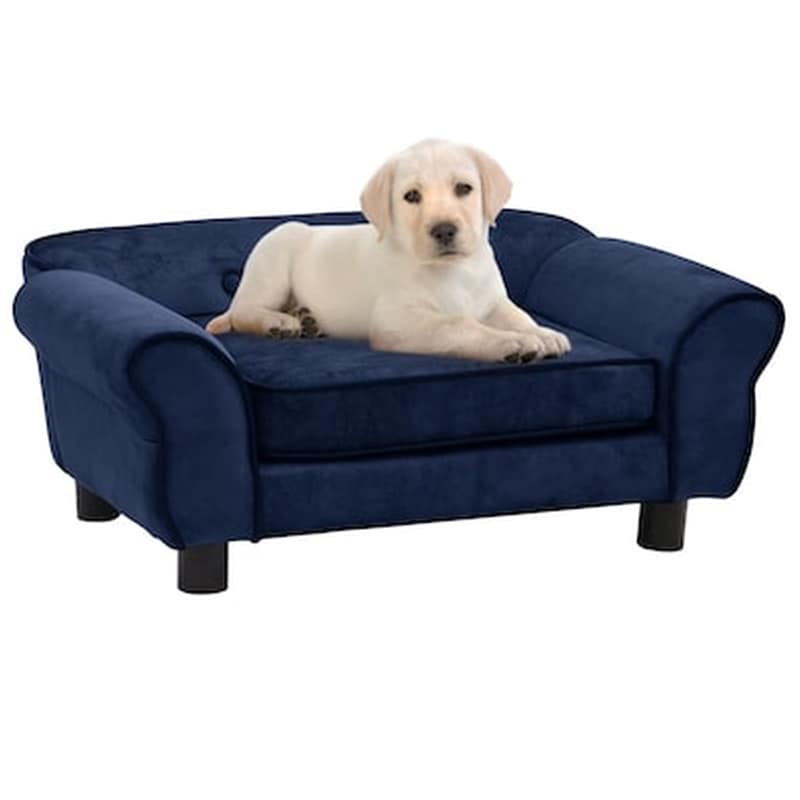 VIDAXL Vidaxl Καναπές - Κρεβάτι Σκύλου Μπλε 72 X 45 X 30 Εκ. Βελουτέ