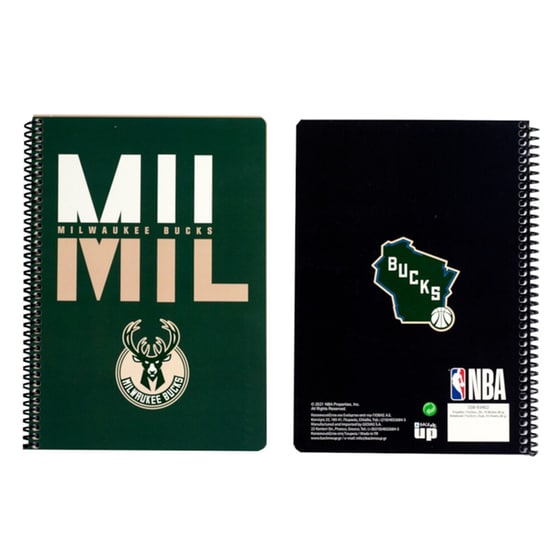 Τετράδιο Σπιράλ Β6 2 Θεμάτων NBA MilkwaukeeLakers (1 Τεμάχιο) image 1