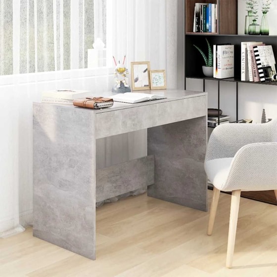 Γραφείο VidaXL από Επεξεργασμένο Ξύλο 101x50x76,5 cm - Γκρι Σκυροδέματος image 1